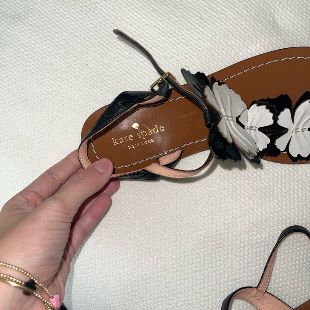 Kate Spade Black and White Butterfly Sandals - Picture 2 of 3